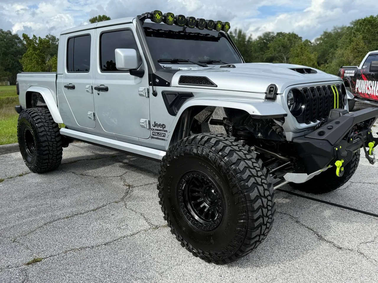 Custom Jeep Gladiator three-quarter angle with lift kit