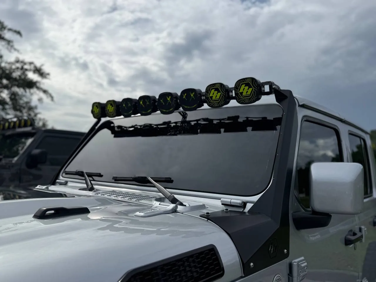 Baja Designs roof light bar with green accents